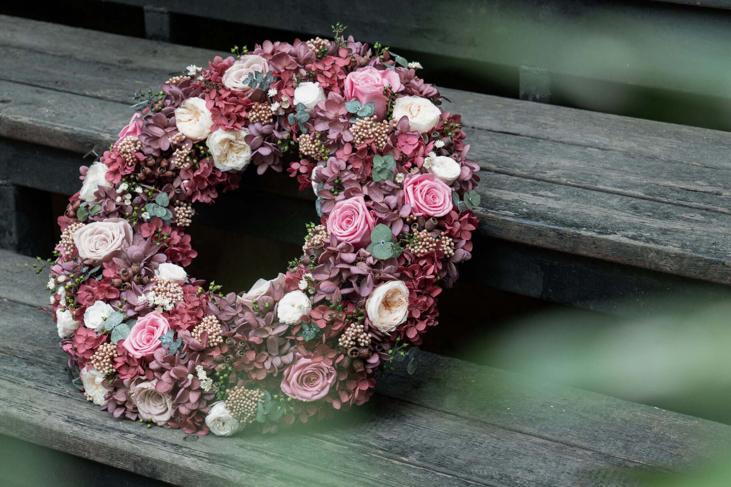 Lyxkrans- 'Rosé Élégance'(55 cm) - Bild 2