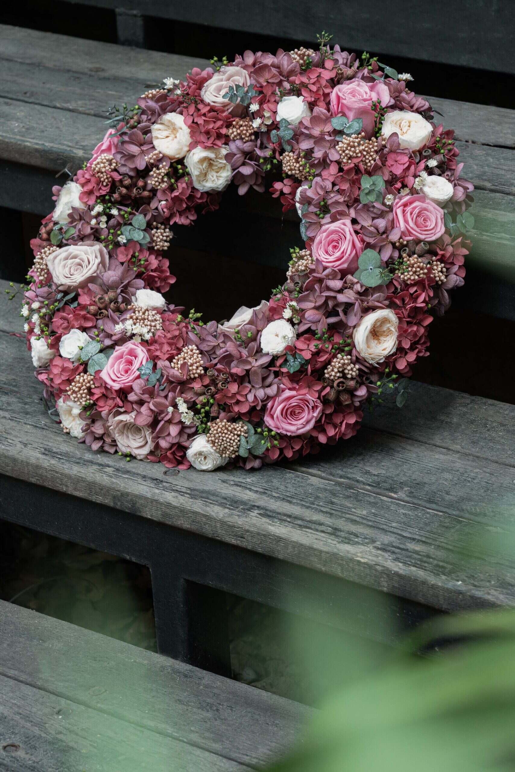 Lyxkrans- 'Rosé Élégance'(55 cm) - Bild 4